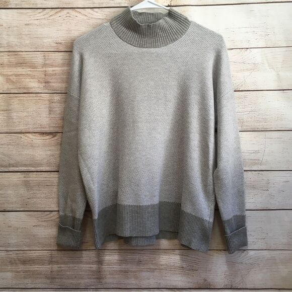 NEW WITHOUT TAGS RACHEL ZOE MOCK TURTLENECK SWEATER IN GRAY - Picture 1 of 7